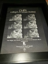 Cher Living In A House Divided Rare Original Promo Poster Ad Framed!