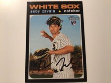 2020 Topps Heritage High Number Seby Zavala Rookie #674 Chicago White Sox RC 002