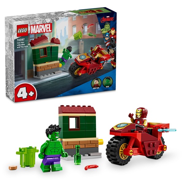 Lego Super Heroes: Iron Man Mit Bike Und Der Hulk (76287)-image
