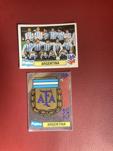 PANINI MARADONA BADGE ARGENTINA n.249 + N.258 + Team USA 94 STICKER NEW RARE
