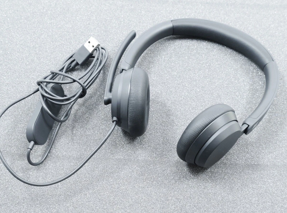 Microsoft Modern USB Headset Wired On Ear Headphones Black Model 6ID 00012
