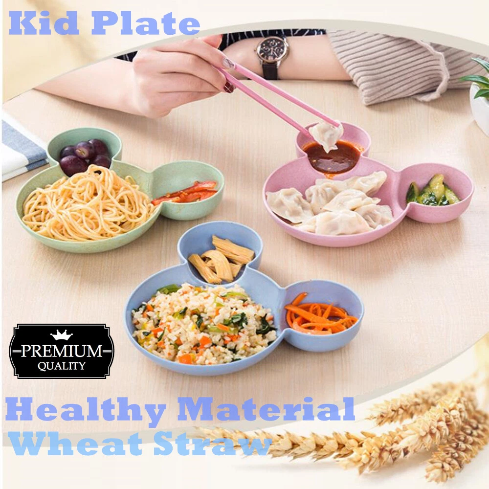 Kid Lunch Bowel Dinner Plate Food Bento Tray Baby Food Fruit Baby Plates Bowels