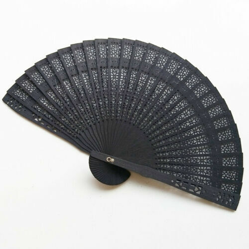 Hand Held Flower Fan Chinese Wedding Dance Style Wooden Lace Party Folding - Picture 5 of 21