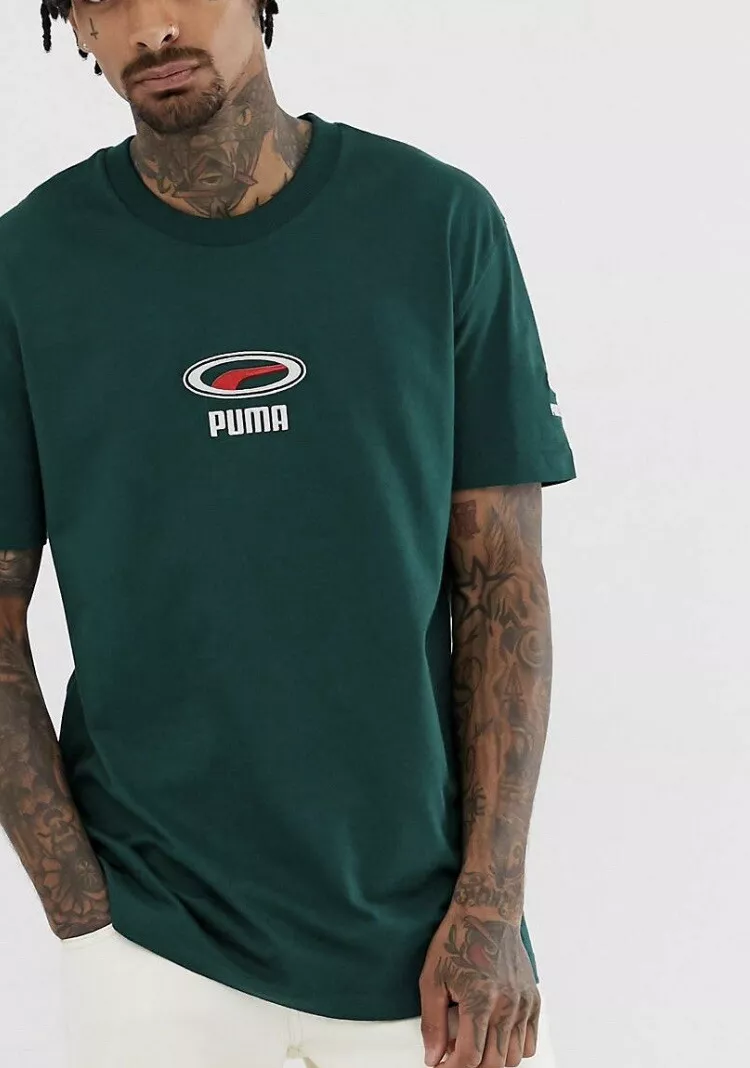New S size Puma Cell Pack t shirt in green
