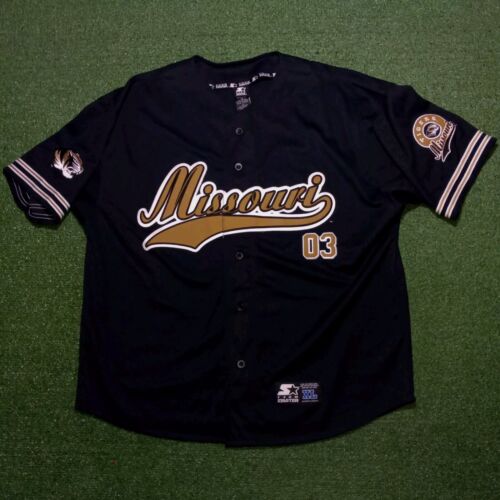 University of Missouri Tigers Baseball Jersey STARTER Stitched Mens Size XL