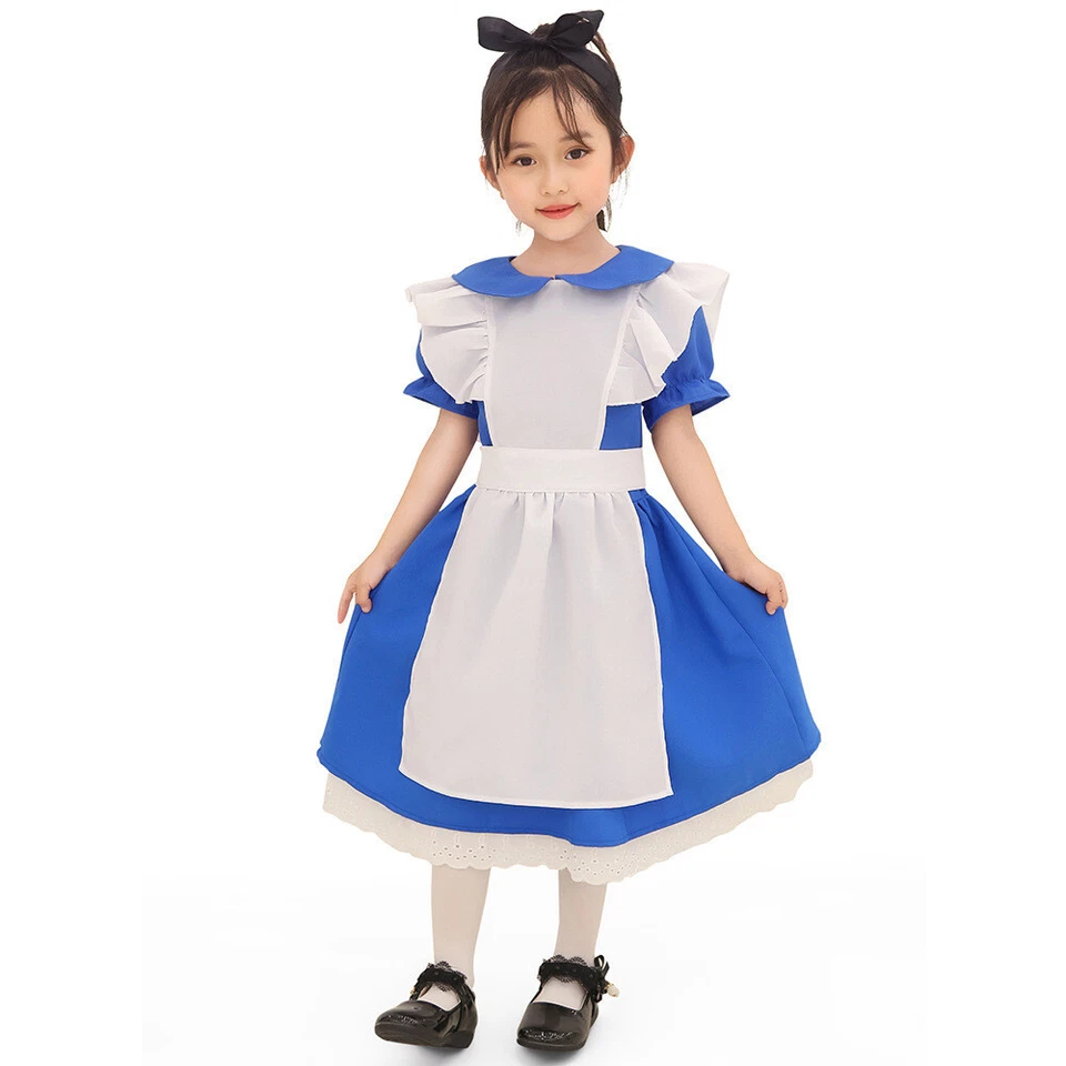 Niños Alicia en el País de las Maravillas Juegos con disfraces Vestido de rol Disfraz de Alicia para mujer Vestido Foto 2 de 4