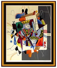 YANKEL GINZBURG Original Signed Serigraph Royalty Abstract Art painting Cards