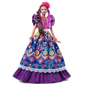 Barbie 2022 Día De Muertos Doll In Ruffled Dress And Calavera Face Paint