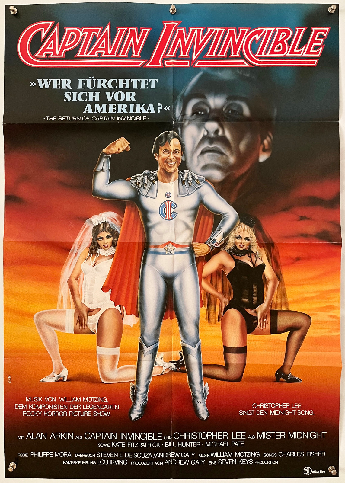 THE RETURN OF CAPTAIN INVINCIBLE original vintage 1 sheet movie poster ...