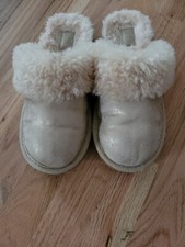 Ivory/Silver/Gold Metalic UGG slip ons