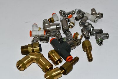 Lot of Fittings & Control Valves Push To Connect Straight 90 deg. 