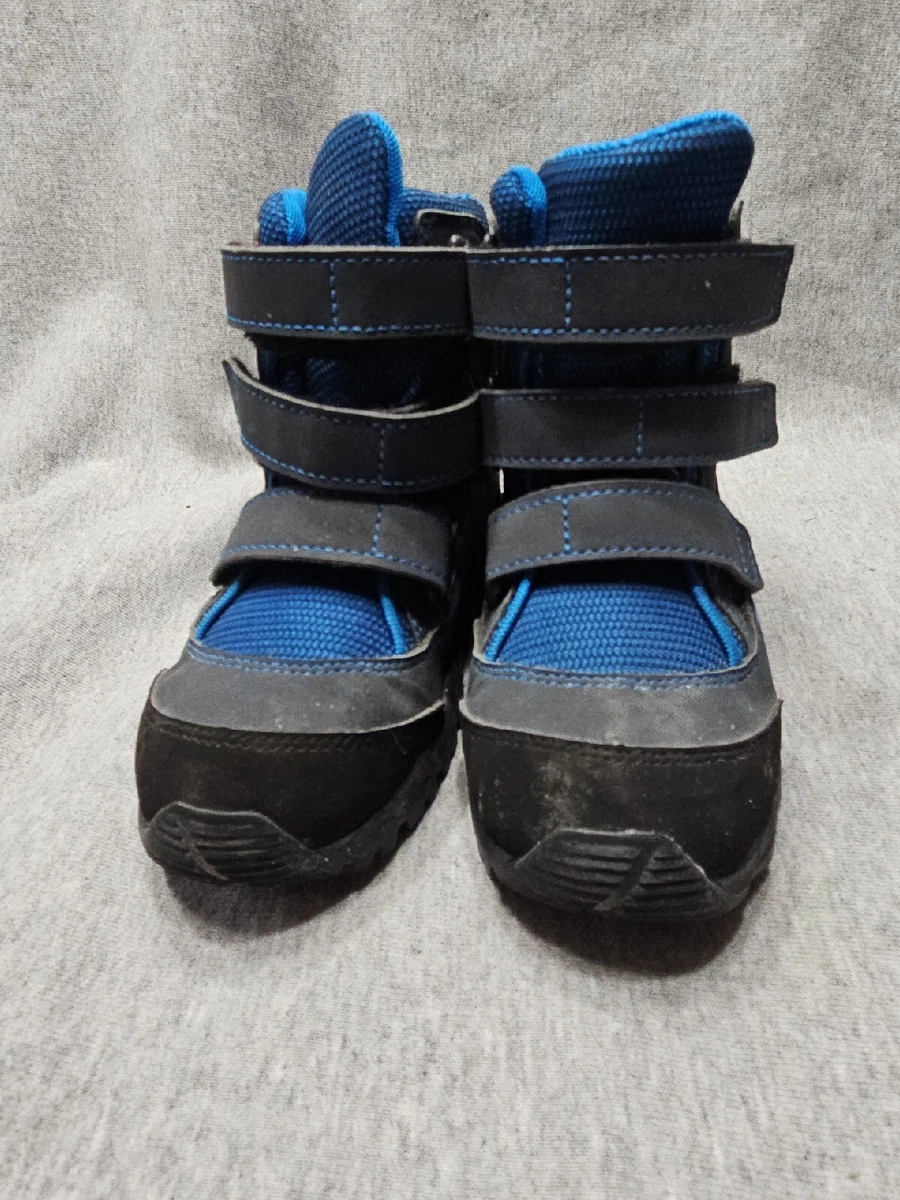 Adidas Primaloft Traxion Boys Black and Blue Boots Size 10 Kids