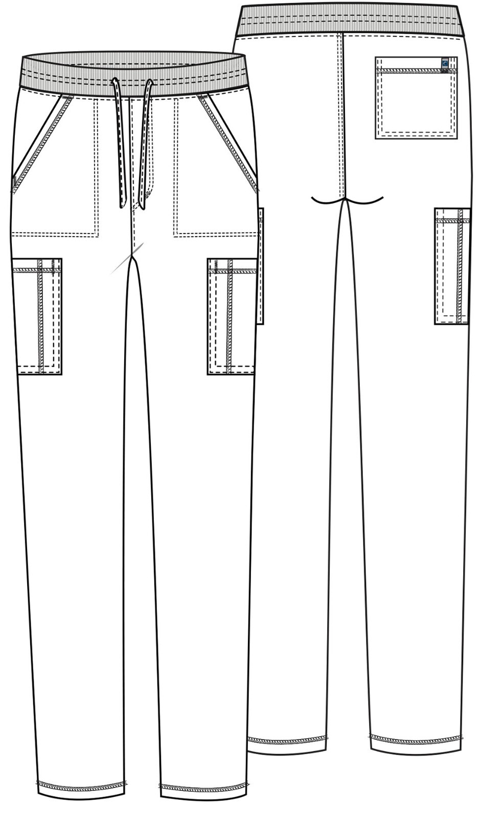 Cherokee Scrubs Men's Tapered Leg Tall Pant CK252AT HTPT Heather Free Shipping eBay