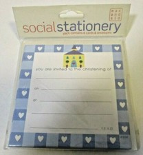 Un lot de 8 cartes invitation baptême (style 2)