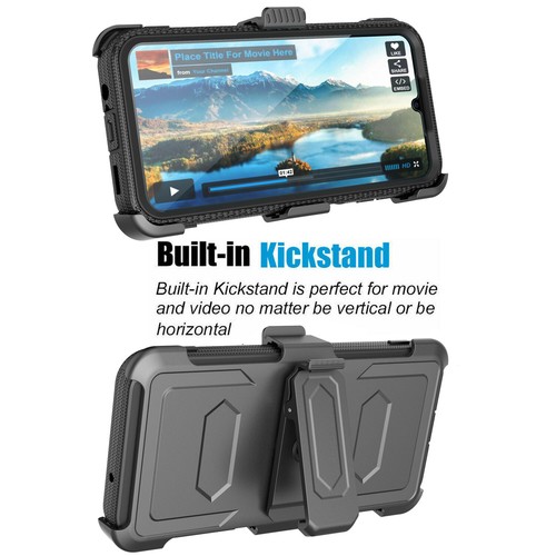 Custodia antiurto con clip da cintura per Samsung Galaxy A14 5G con protezione schermo - Foto 6 di 39