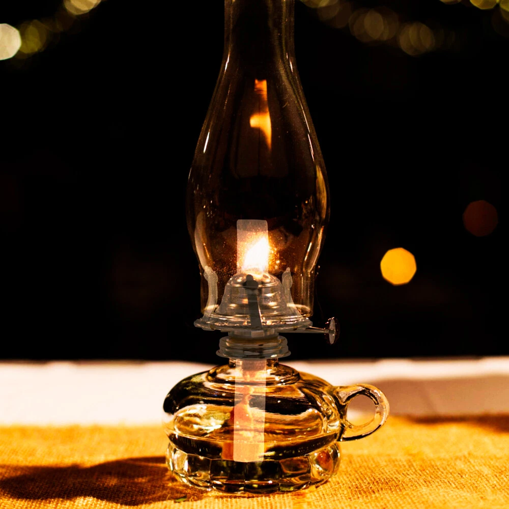 Burning Oil Lamp
