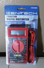 BRAND NEW IN PACKAGE CEN-TECH 7 FUNCTION DIGITAL MULTIMETER RED [69096]