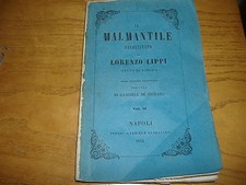 1854 IL MALMANTILE RACQUISTATO LORENZO LIPPI PRIMA EDIZIONE NAPOLETANA 