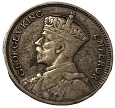 1933 🇳🇿NEW ZEALAND SILVER SIXPENCE COIN - Combined Shipping - Lot C76f