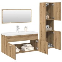 4-Tlg. BadmöBel-Set Artisan-Eiche Holzwerkstoff
