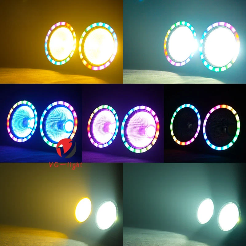 200W COB LED Par Light DMX Stage DJ Audience Blinder Light Warm+Cool White - Image 3 of 4