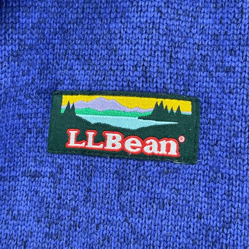 LL BEAN Sweater Girls L 14-16 Hoodie Fleece Full Zip Heathered Blue - Picture 8 of 13