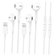  Apple MFi Certified Wired Headphones for iPhone Earbuds with Built-in L