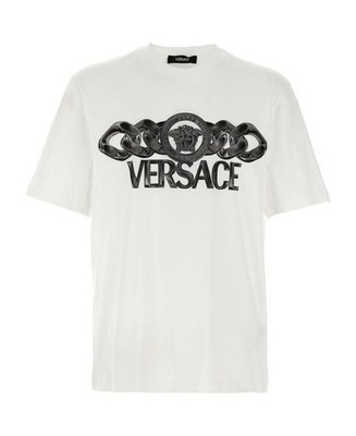 Versace T-Shirt Medusa Print Kette 151104209