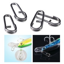 100Pcs High Strength Fishing Oval Split Rings Line Connector Easy Lures Rings