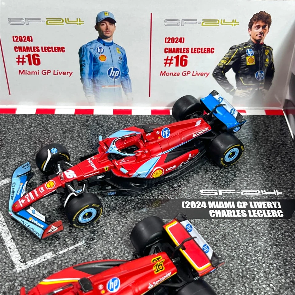Set Modellini F1 BBurago 1/43 Ferrari SF-23 Monza 2023 Livery, SF-24 Seasonal... - Immagine 4 di 4