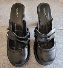 Vintage  Gitano  Black Mule Women Shoes Size 7 M USED