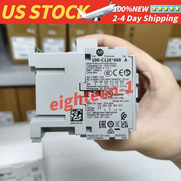 Brand NEW Allen-Bradley 100-C12EJ400 Contactor Free Shipping - thumbnail 3