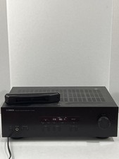 Yamaha R-S201 Stereo Receiver with Power Cord Cable Remote Bundle - READ DESCRIP