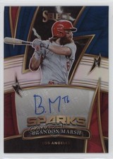 2022 Select Sparks Signatures Tri-Color Prizm 13/75 Brandon Marsh Auto 0j4n