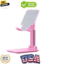 Phone Stand, Angle Height Adjustable Cell Phone Holder with Silicon Pad for D...