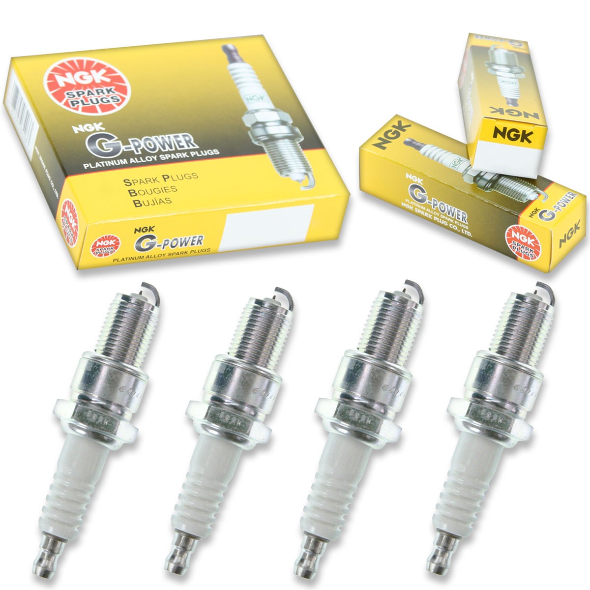 4 pc NGK G-Power Spark Plugs for 1976-1987 Subaru Standard 1.4L 1.6L 1.8L H4 ee
