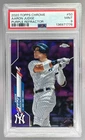 136971776 Aaron Judge 2020 Topps Chrome #50 Purple Refractor /299 PSA 9