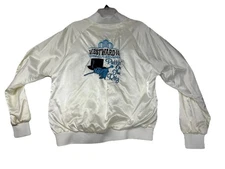 Westward-Ho Casino Las Vegas Jacket Mens Medium White Satin Bomber Embroidered