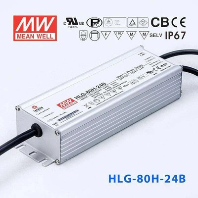 Mean Well HLG-80H-24B Power Supply 80W 24V - Open Box