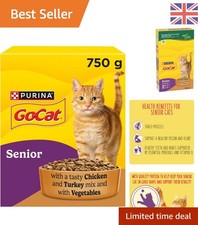 Dry Cat Food for Seniors: Chicken & Turkey Flavor - 5 Pack, 750g Each 5.06 per kilo