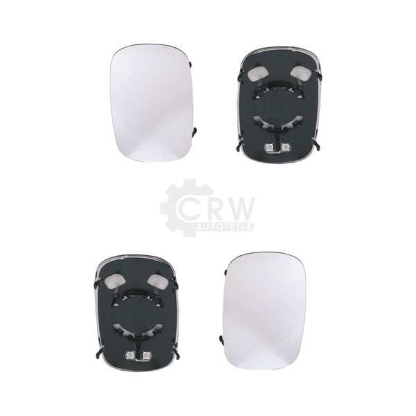Spiegelglas Mit Haltefuss Set FüR Fiat Doblo (119) / Cargo (223)-image