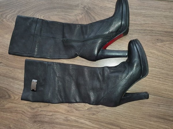 Women Carlo Pazolini Boots Black Leather 36 #58PI