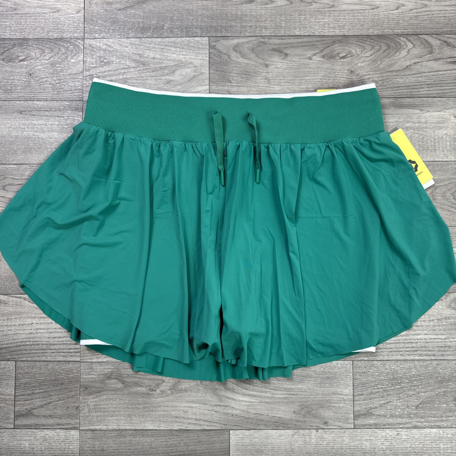 NWT Women's All In Motion Mid Rise Knit Active Skort Pull On Green sz XL