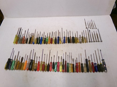 #ad #ad Lot of 88 Mini Screwdrivers Phillips Flat Snap On Xcelite Napa Craftsman Hunter $74.95