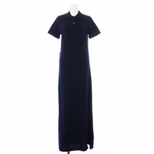 Prada 23SS pique midi dress polo short sleeve long 36 navy blue 33579 Used 22981