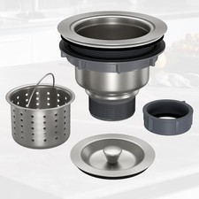 Kitchen Sink Drain 3-1/2 Inch,Kitchen Drain Assembly Kit with Removable Deep ...