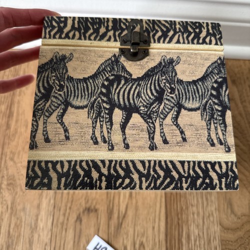 Zebra Safari aufklappbare Foto Aufbewahrung Andenken Box - Bild 6 von 13