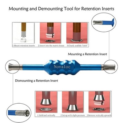 Dental Novaloc Mounting and Demounting Tool for Retention Inserts Overdenture