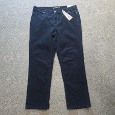 Lands End Pants Womens Size 16W Blue Mid Rise Straight Corduroy Capsule Preppy