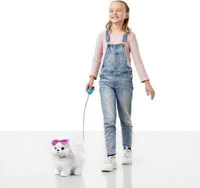 ZURU Pets Alive Lil' Paw Interactive Walking Puppy - Plush Dog with Leash & Bark